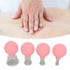 4pcs Glass Face Cupping Set Silicone Lymphatic Drainage Skin Lifting