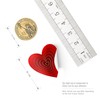 easykart labels 500 Red Heart Shape Stickers with Gold Foiling,