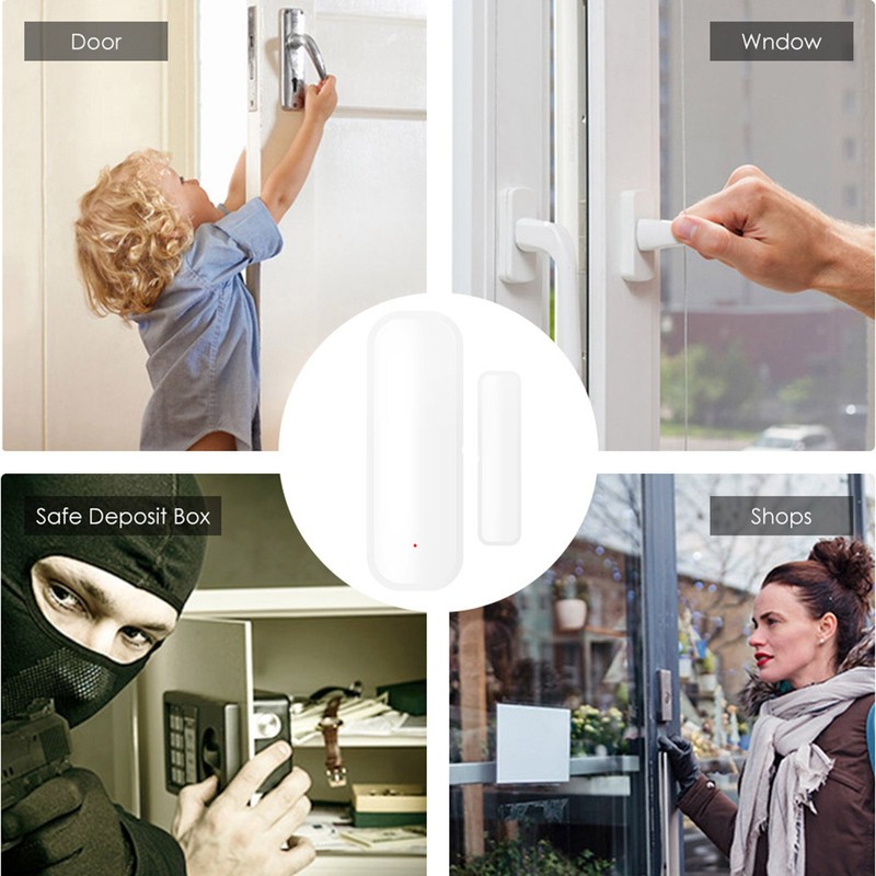 Smart Door Window Sensor 2.4G WiFi Magnetic Open Close Detector