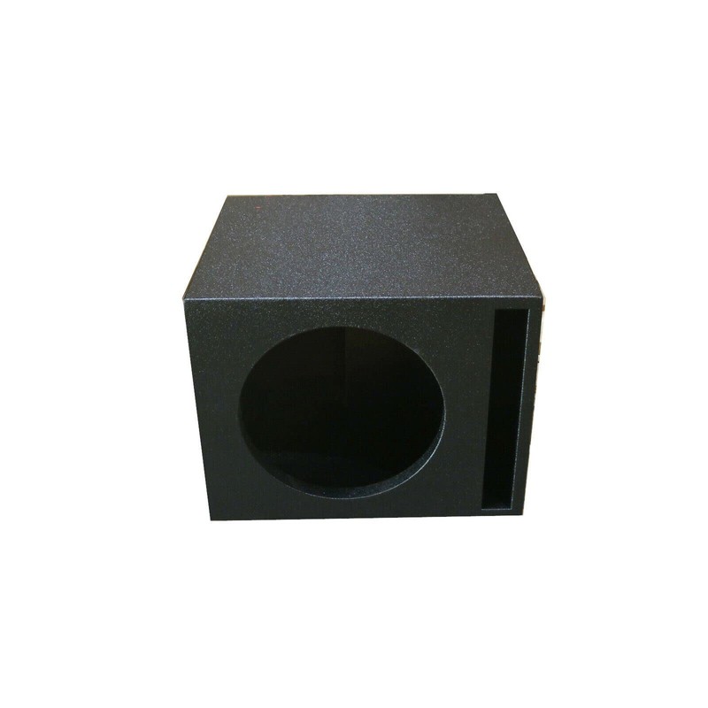 Single 12" Vented Armor Coated Subwoofer Box with Painted Kerf