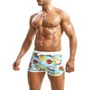 MIZOK Mens Quick Dry Square Leg Swim Shorts Boxer Brief