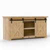 BONIKLUBA 4FT Super Mini Cabinet Small Sliding Double Barn Door