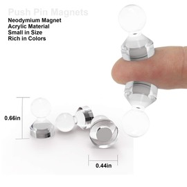 Ant Mag Neodymium Magnets Pins D11 mm Strong Magnets for Fridge Whiteboards Calendar Cards in School and Office Pack of 18