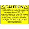 Harmonised Cable Colour Warning Labels | 76 X 51mm | ELECTRICAL SAFETY Labels