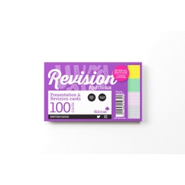 Luxpad Revision 5x3" Flash Cards - Lined (100 Cards) Assorted Colours