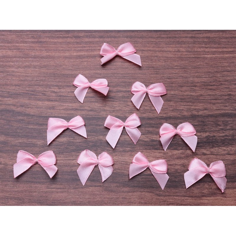 Sowaka 50 Pcs Mini Satin Ribbon Bow 0.9 Inch Small