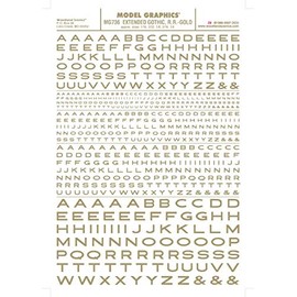 Woodland Scenics Extended Gothic Letters, Gold WOOMG736