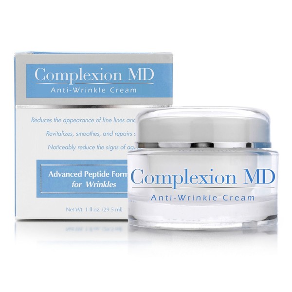Complexion MD Advanced Anti-Wrinkle Cream – Clinically Tested Multi-Peptide with Hyaluronic Acid – Face Moisturizer for Skin care – Hypoallergenic for All Skin Types – 1 Ounce