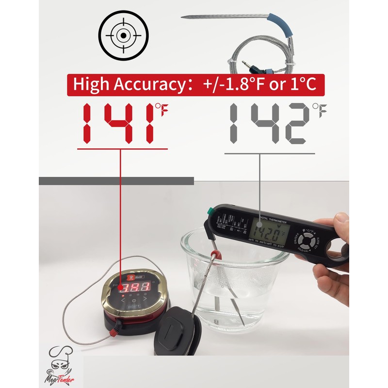 4 Packs Pro Meat Temperature Probes for Weber iGrill, Connect