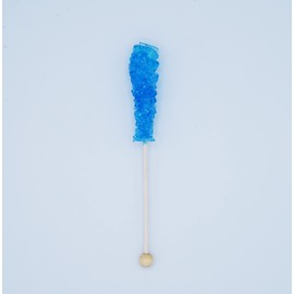 Blue Rock Candy Sticks '72 Pack' - Bulk INDIVIDUALLY WRAPPED Blue Razz Sugar Crystal Rock on a Stick - Perfect for Party Favors, Weddings, Receptions, Drinks, Bridal and Baby Showers!