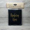 Decorative Cleaning Wipes Cover Gold Script (Small, Black)