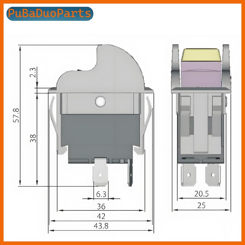 SW7B On-Off Toggle Switch 2 Prong, Replacement for Delta Table