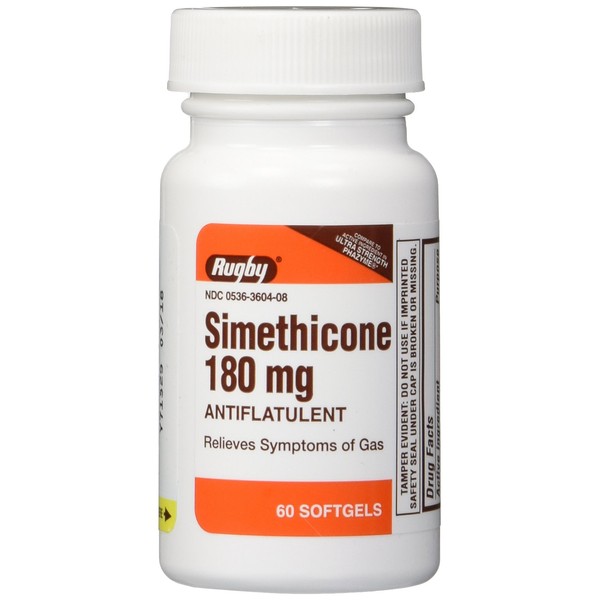 Simethicone 180mg Softgels Anti-Gas Generic for Phazyme Ultra Strength 4 PACK of 60 Softgels, Total 240 ea.