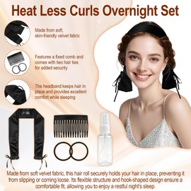 Sleepy Tie, Heatless Curls Overnight Set for Long Hair