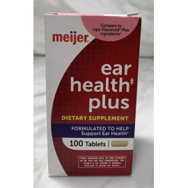 Meijer Ear Health Plus Dietary Supplement 100 Tablets Exp 11/24 Meijer Health