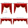 ELKCA Luxury Burgundy Red Velvet Curtain Valances for Living Room