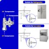 Tee Stop Valve - 3/8 Comp x 3/8 Comp x