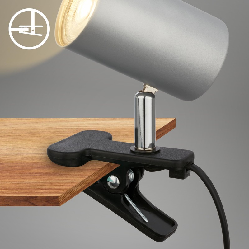 BRILONER - Desk Lamp with Cable Switch, Swivelling, Plug, Reading