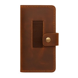 CestAntiQ Leather Checkbook Cover with Pen Holder - Full Grain Leather Check Book Cover for Personal Checkbook, Handmade Executive Checkbook Wallet for Men, Women, Slim and Stylish Organizer (Tan)