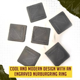Racetrackart Nürburgring Drink Coasters Set of 6 Slate Coasters for Home Dining Room Decoration Racing Fans