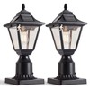 DARIISI 2 Pack Solar Post Lights, Motion Sensor Solar Lamp
