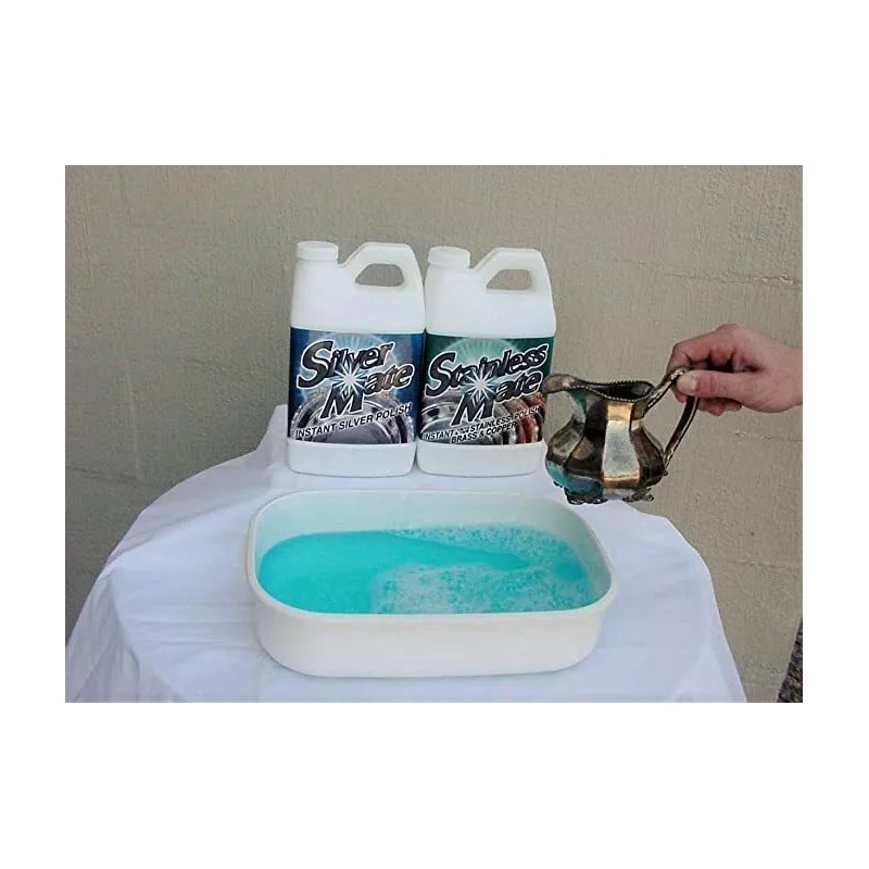 SilverMate Liquid Silver and Gold Cleaner, Silver Polish 64 oz.(1/2