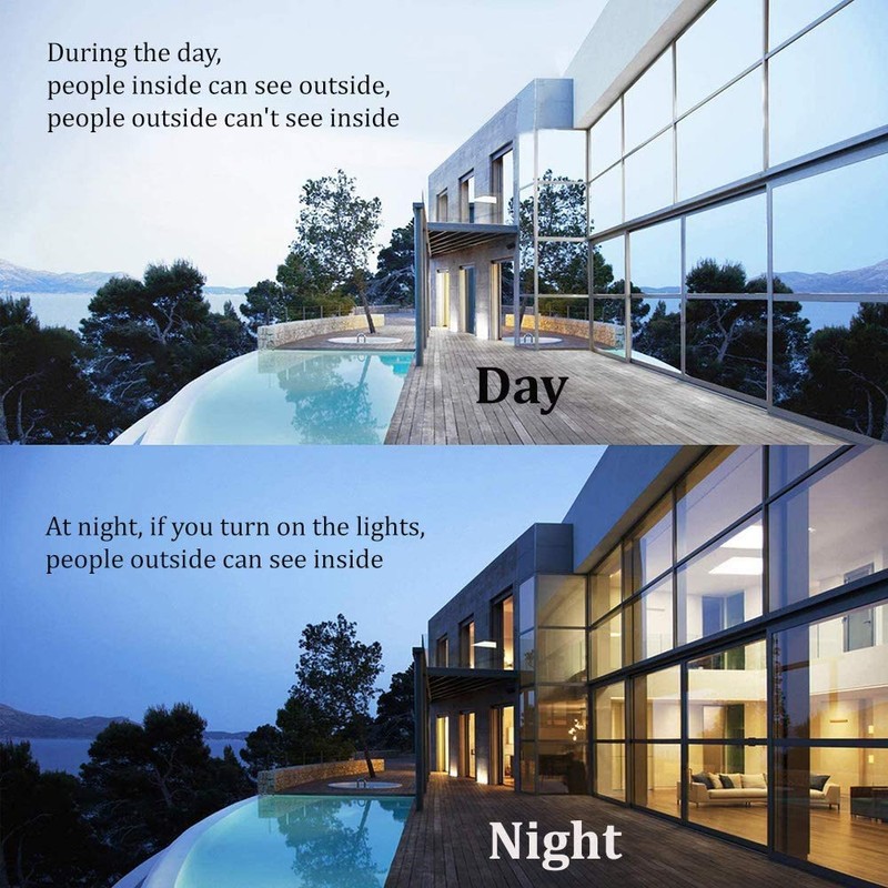 One Way Mirror Privacy Window Film, Heat Control and Anti