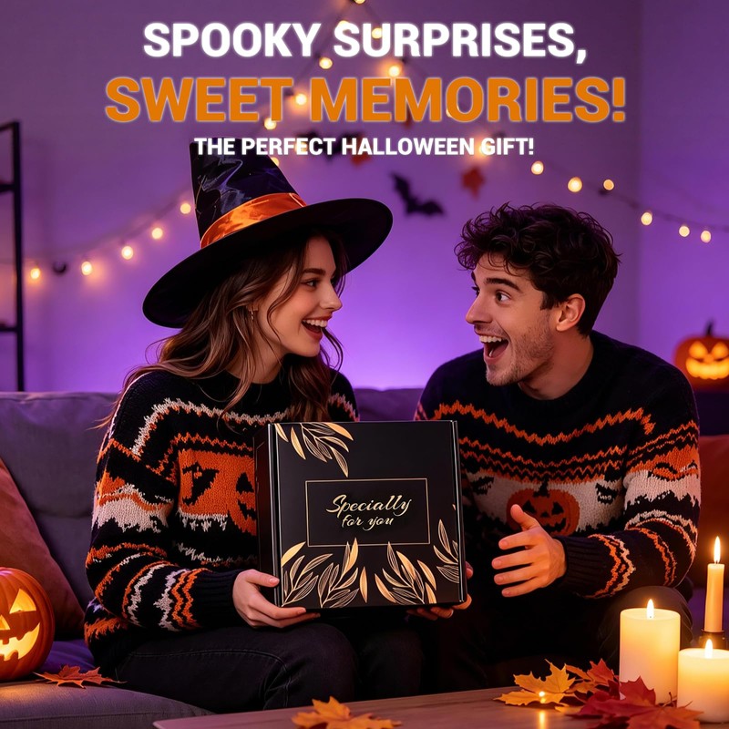 Halloween Gifts Basket for Men Spooky Skull Basket Stuffers Ideas