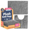 LuxUrux Bathroom Rugs Sets 2 Piece: Quick Dry, Soft Plush