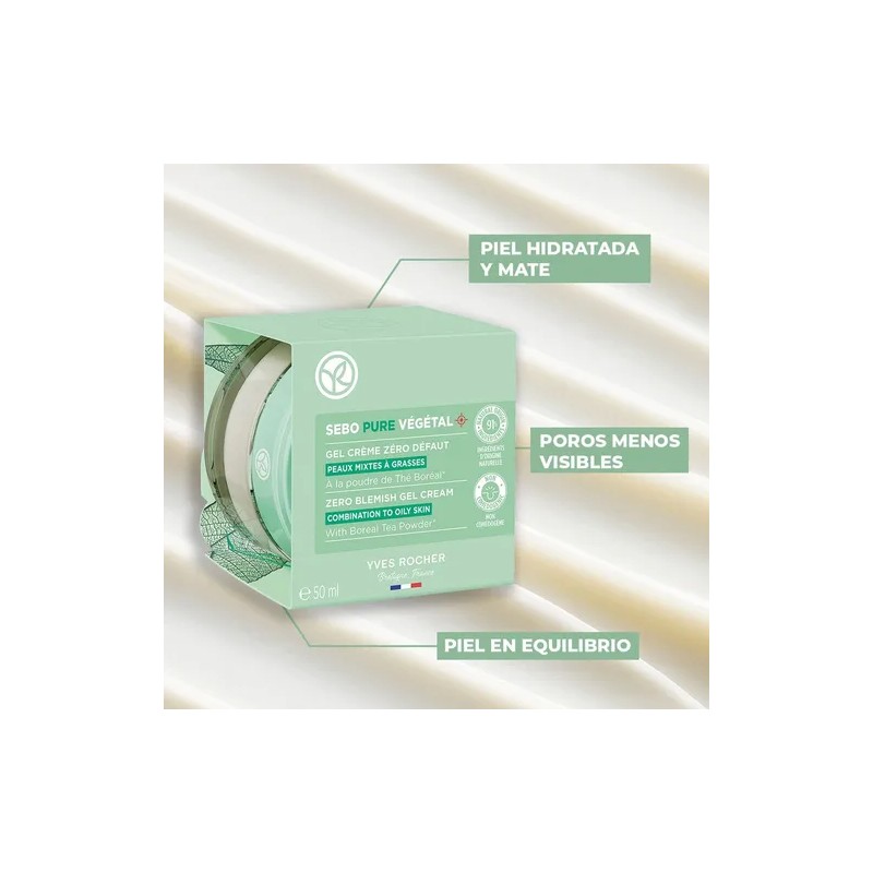 Yves Rocher Crema Facial En Gel Matificante Reduce Los Poros