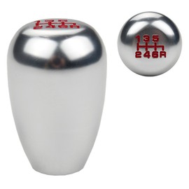 DEWHEL JDM Racing Type R Style 6 Speed 6MT Manual Gear Stick Shift Knob Compatible with Honda Civic Accord S2000 Acura Integra (Silver)