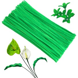 100 piezas Limpiapipas Chenille Limpia Pipas Acabado Mate (Fruta Verde)