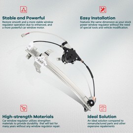 FINDAUTO Power Window Regulator Front Left Driver Side fit for 1994-1997 for Lincoln Town Car 741-662 Window Regulator and Motor Assembly with Motor