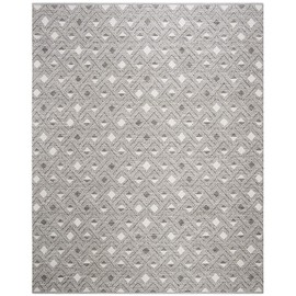 Safavieh Montauk Collection MTK614J Charcoal Grey and Ivory Area Rug (8' x 10')
