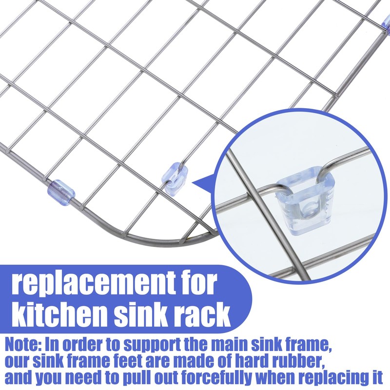 Romooa 30 Pieces Kitchen Sink Rack Feet Sink Grate Grid