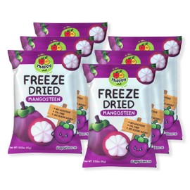 Thappy Fruit Freeze-Dried Mangosteen - No Additives, Oil-Free, No Sugar Added, 100% Pure Mangosteen, 0.53oz (Pack of 6)