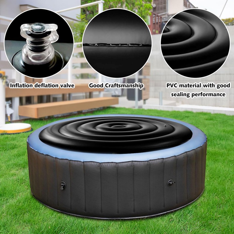 4.5 FT Inflatable Hot Tub Cover,Energy Saving Lid for Round