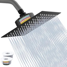 Cabezal de Ducha de Alta Presión 8' con 2pcs 25 Etapas Filtro