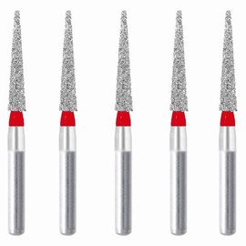 164.16F1, Conical Pointed, Slender, 1.6 mm Dia, Fine Grit Diamond Bur, 5 per Pack