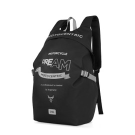 Waterproof Motorcycle Backpack, 30L Helmet Bag with Laptop Pocket, Gray