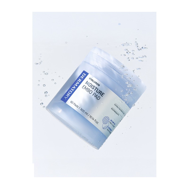 Dermatory Hyaluronic moisture gland embossed pads 60 sheets / 히알루론