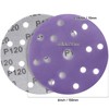 STEBRUAM 50pcs 150mm Sanding Discs 80 Grit 15 Holes Hook