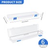 Mircube 6Pcs Plastic Paint Brush Storage Box,13 Inch Clear Paint