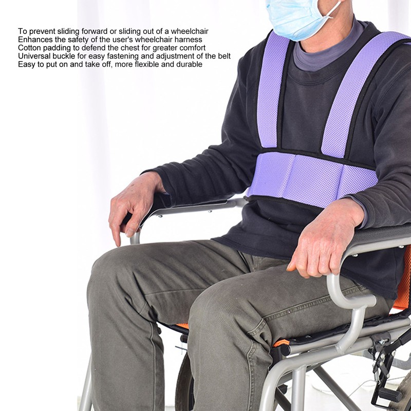 Wheelchair Harness Adjustable Double Shoulder Vest Design Wheelchair Seatbelt with