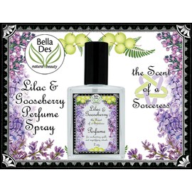 BELLA DES NATURAL BEAUTY Lilac and Gooseberry Perfume Spray | 2 ounce Glass Bottle | Yennefer's Perfume | Phthalate Free Fragrance | Scent of a Sorceress by Bella Des Natural Beauty