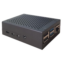 BerryBase Aluminum Case for Raspberry Pi 4 Model B Black