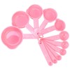 Hotsyang Pink Measuring Cups and Spoons Set, Plastic Measuring Cups