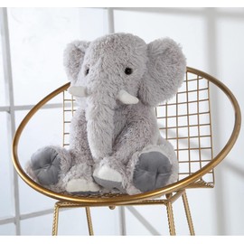 MorisMos Large Elephant Stuffed Animal, 19.6inch Soft Stuffed Elephant Plush Companion Gifts for Girls Boys, Gray