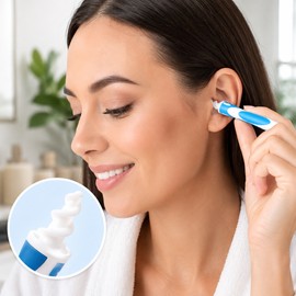 Silicone Spiral Ear Cleaning Tool for Personal Care – Washable Reusable Earwax Remover with Soft Flexible Tip