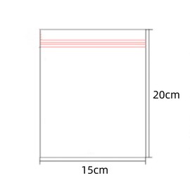 Norhogo 100 Resealable Foldable Ziplock Bags Ziplock Envelopes (15 x 20 cm)